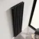 Marbella Matt Black Double Oval Panel Radiator 1800x480mm