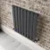 Faro Anthracite Single Flat Panel Horizontal Radiator 600x560mm