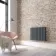 Faro Anthracite Double Flat Panel Horizontal Radiator 600x770mm