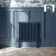 Athens Inky Blue Double Column Horizontal Traditional Radiator 600x605mm