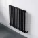 Marbella Matt Black Single Oval Panel Radiator 600x600mm
