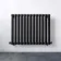 Marbella Matt Black Single Oval Panel Radiator 600x780mm