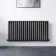 Marbella Matt Black Single Oval Panel Radiator 600x1200mm