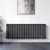 Marbella Matt Black Double Oval Panel Radiator 600x1620mm