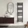Naples Premium Matt Black Straight Heated Towel Rail 1600x450mm