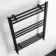 Barcelona Matt Black Straight Heated Towel Rail 800x600mm