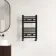 Naples Premium Matt Black Straight Heated Towel Rail 650x400mm