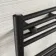 Naples Premium Matt Black Straight Heated Towel Rail 650x400mm