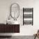 Naples Premium Matt Black Straight Heated Towel Rail 1000x600mm