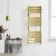 Santorini Brushed Brass Flat Panel Heated Towel Rail 1200x450mm
