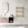 Barcelona Brushed Brass Straight Heated Towel Rail 800x600mm