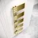 Seville Brushed Brass Designer Flat Panel Heated Towel Rail 1600x450mm
