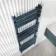 Santorini Inky Blue Flat Panel Heated Towel Rail 1200x450mm