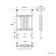 Gibraltar Medium Brushed Brass Traditional Heated Towel Radiator (With Overhanging Rail)