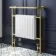 Gibraltar Extra Large Brushed Brass Traditional Heated Towel Radiator (With Overhanging Rail)