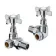 Chrome Corner Traditional Manual Radiator Valves (Pair) Standard 15mm