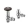Chrome Angled Traditional Manual Thermostatic Radiator Valves (Pair) Standard 15mm