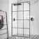 Munich Matt Black Grid Easy Clean 8mm Wet Room Shower Glass Panel 1200mm