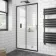London Matt Black 6mm Sliding Shower Door 1100mm