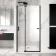 Vienna Matt Black Easy Clean 8mm Hinged Shower Door 1100mm