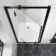 London Matt Black 6mm Pivot Shower Door 700mm