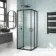 London Matt Black 6mm Corner Entry Shower Enclosure 800x800mm
