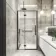 Helsinki Matt Black Premium Easy Clean 8mm Hinged Shower Door 1100mm