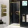 Hamburg Brushed Brass Easy Clean 8mm Sliding Shower Door 1100mm - Easy Fix Feature