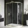 London Brushed Brass 6mm Offset Quadrant Shower Enclosure 1200x900mm