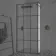 Munich Matt Black Grid Easy Clean 8mm Wet Room Shower Glass Return Panel 250mm
