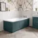 Traditional Mystic Green Wooden Bath Front Panel 1700mm
