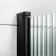 Geneva Fluted Effect Matt Black Easy Clean 6mm Bath Screen - 800mm