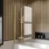 Linz Easy Clean 6mm Brushed Brass Bath Screen - 800mm