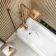 Linz Easy Clean 6mm Brushed Copper Bath Screen - 800mm