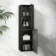 Sorrento Fluted Matt Black Wall Hung Tall Cabinet 1400x400mm
