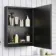 Mia Black Framed Mirror Cabinet 610x450mm