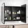 Olivia Black Framed Mirror Cabinet 710x800mm