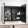 Olivia Black Framed Illuminated LED Mirror Cabinet 710x800mm