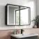 Olivia Black Framed Illuminated LED Mirror Cabinet 710x1000mm