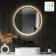 Delilah Black Framed Round Backlit llluminated LED Mirror 600mm