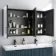 Aurora Matt Black Mirror Cabinet 700x1200mm