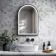 Maya Black Framed Arched Illuminated LED Mirror 750x500mm