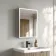 Esme Matt Black Illuminated LED Recessed Mirror Cabinet 600x450mm