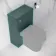 Midnight Green Slimline Back To Wall Toilet Unit 500mm