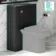 Sorrento Matt Black 600 Toilet Unit
