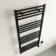 Naples Electric Premium Matt Black Straight Heated Towel Rail 1200x600mm