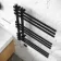 Madrid Electric Matt Black Designer Heated Towel Rail 800x600mm