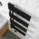Seville Electric Matt Black Designer Flat Panel Heated Towel Rail 1200x600mm