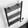 Barcelona Electric Matt Black Straight Heated Towel Rail 1000x600mm