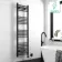 Barcelona Electric Matt Black Straight Heated Towel Rail 1600x400mm